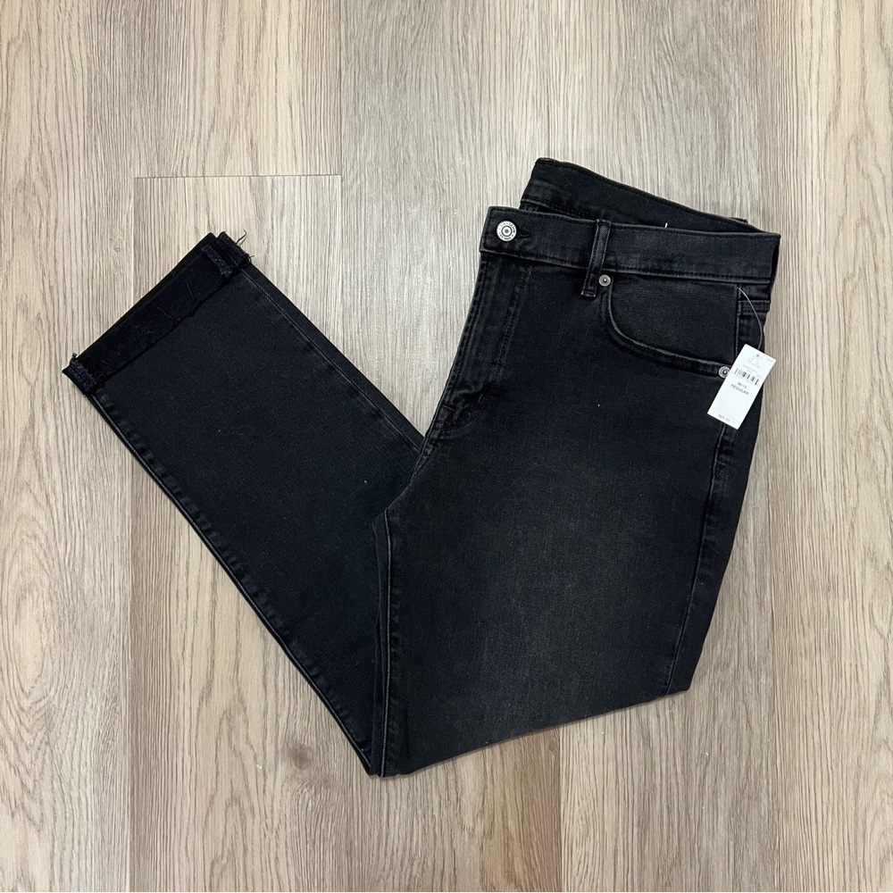GAP Girlfriend Mid Rise Jeans Washed Black Size 30/10 Regular NWT